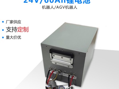24V60AH穿梭车AMR锂电池包堆高车AGV机器人锂电池